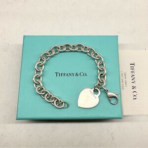 Tiffany & Co. 925 Sterling Silver Heart Tag Bracelet